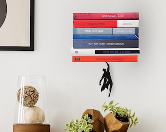 Floating Superhero Bookshelf: Hidden Metal Shelf for Comic Books