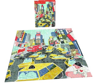 Times Square Jigsaw Puzzle: 1000-Piece Colorful NYC Urban Art