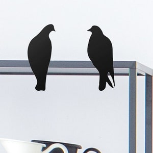 Lovebirds // Dove Statuettes // Metal Designed Art // Unique Gift // Black // Decorative Silhouette by ArtoriDesign image 4
