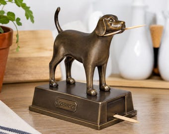 Dog Toothpick Dispenser – Funny Toothpick Holder, Dog Lover Gift, Unique Kitchen Table Decor