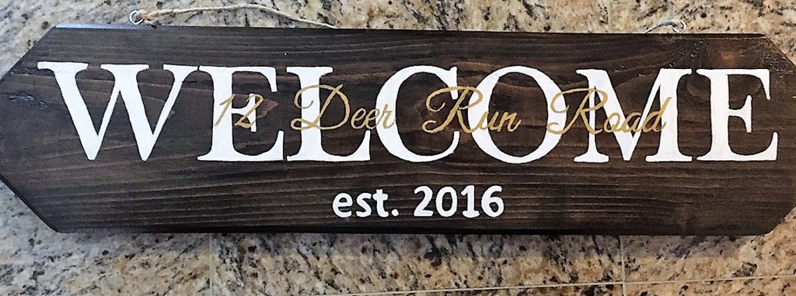 Reclaimed Wood Welcome Sign – Personalized Family Name, Rustic Porch ...