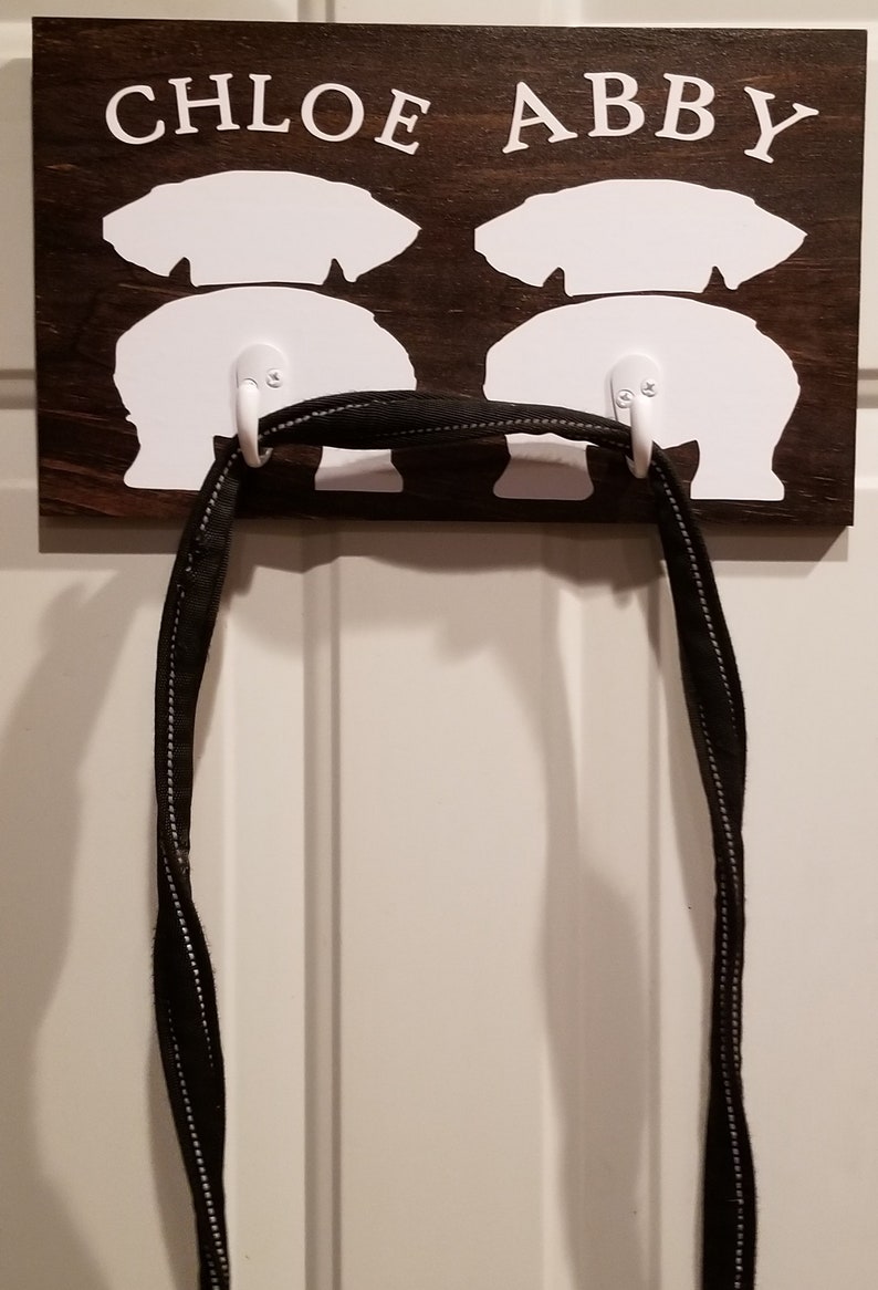 Handmade Dog Signs. Dog Buttspersonalized Leash Holder.handmade Leash