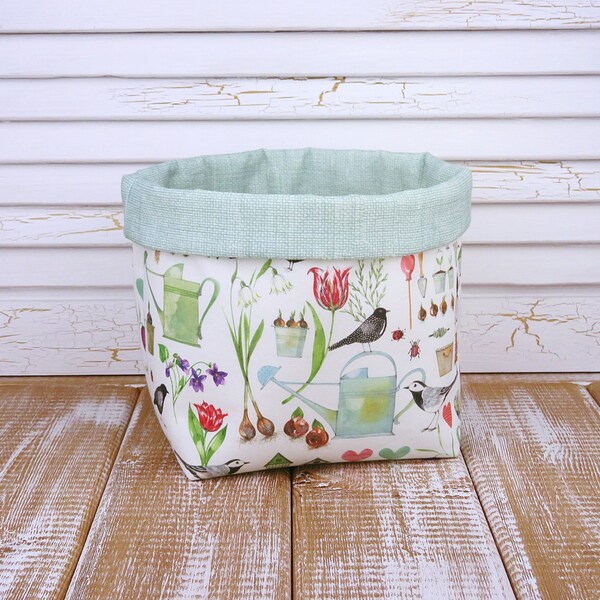 Fabric basket Utensilo gift basket Mother's Day gift bread basket storage handmade