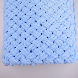 Baby blanket MADE TO ORDER!!! Plush blanket knitted handmade stroller blanket gift birth baptism baby blanket