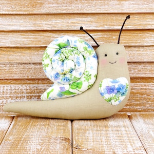 Snail sewn fabric snail decorative snail decoration gift handmade