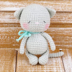 Kitten cuddly toy cat crocheted crochet toy amigurumi baby gift
