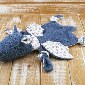 Cuddly Dragon Felix Cuddly Blanket Dragon Cuddly Blanket Snuffle Blanket Birth Handmade