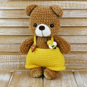 Bear Teddy Bear Crochet Bear Cuddly Toy Plush Toy Crochet Toy Amigurumi Gift Birthday Crocheted