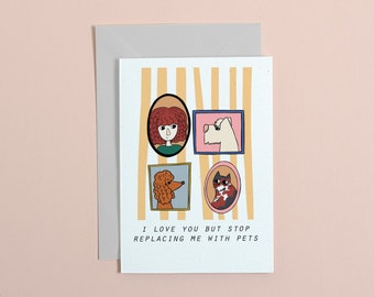 Funny Mother's Day Card, Pets as Siblings, A6 Size #actuallyhandmade