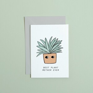 Meilleure plante mère de tous les temps, carte de fête des mères, carte de fête des mères alternative, carte écologique A6 de Rock cover's paper