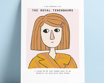 Margot Tenenbaum Art Print – Wes Anderson Film, Indie Wall Decor #actuallyhandmade