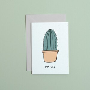 Prick // Grußkarte // Briefpapier // Kaktus Grußkarte // handgemachtes Briefpapier // illustrierte Karte // einzigartige Grußkarte