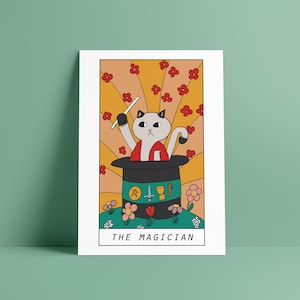 The Magician – Cat Tarot Print | Mystical Whimsy | Major Arcana Wall Art