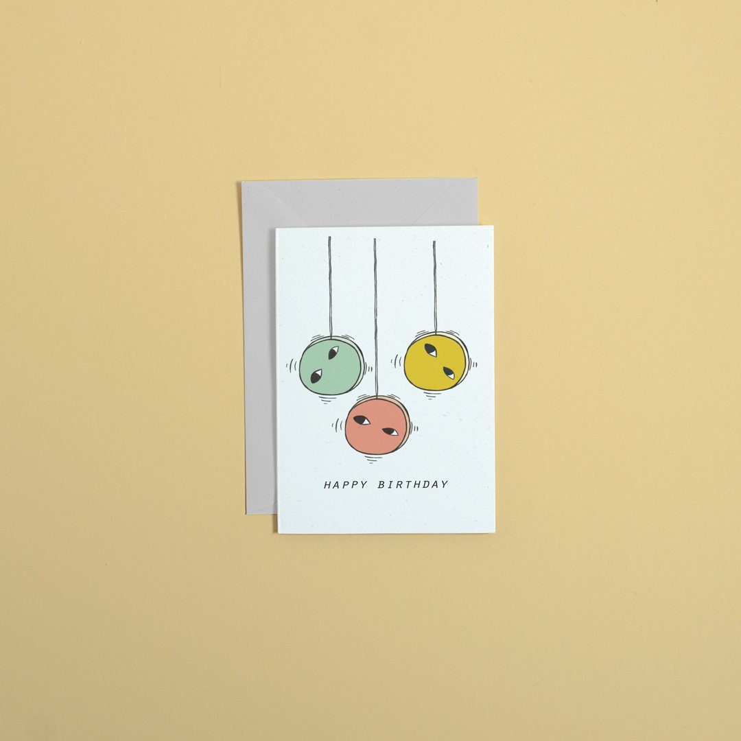 YO YO YO Happy Birthday // Greetings Card // Stationery // Yo Yo