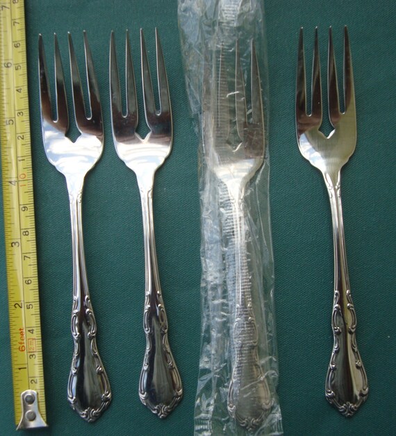 WHITTIER 4 Salad Forks Oneidaware Stainless Betty Crocker Etsy