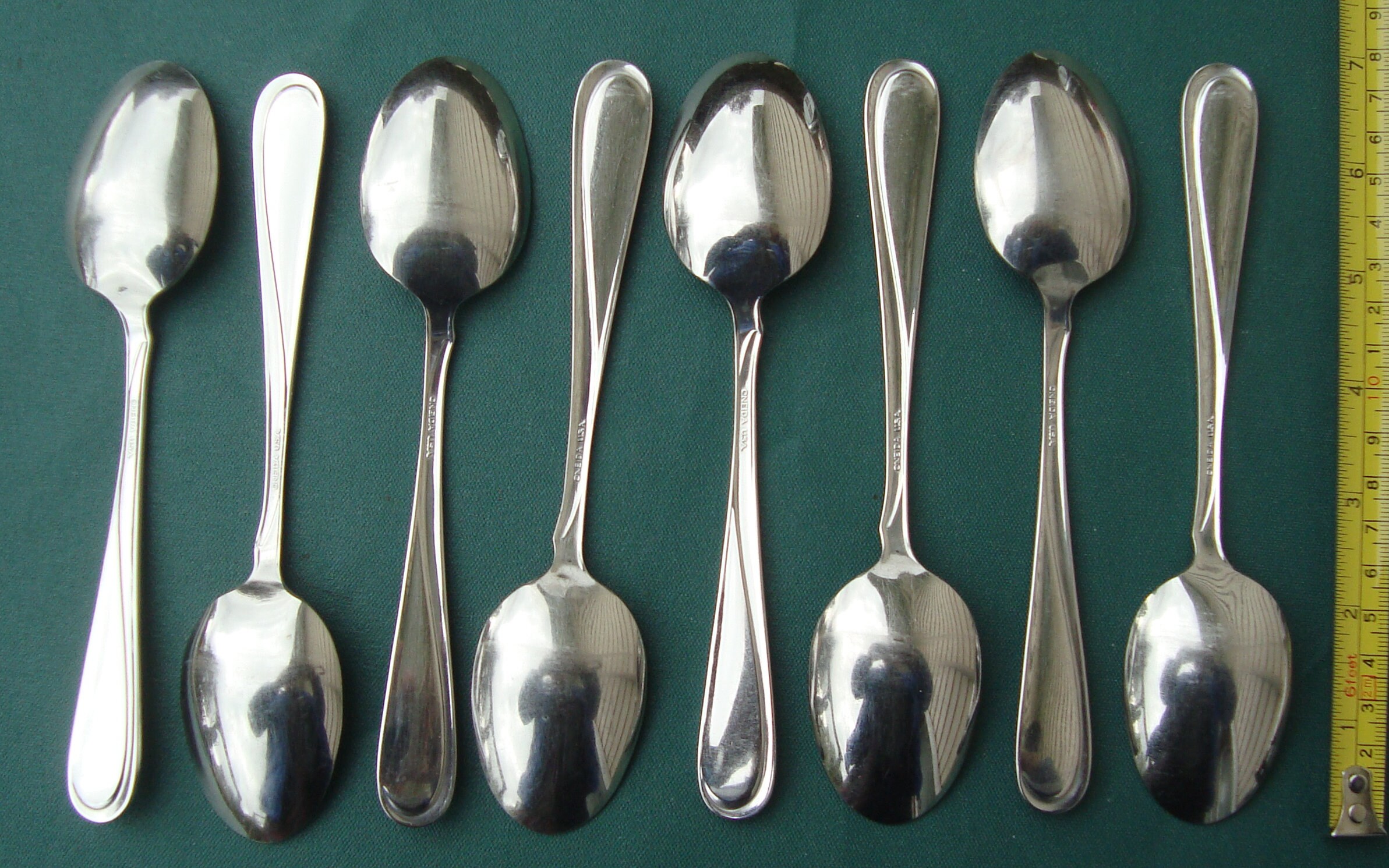 FLIGHT / RELIANCE Stainless 8 Oval Soup Spoons Oneida USA Etsy