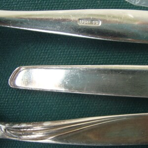 BSF6 Silverplate 6 Teaspoons & 1 6 1/16 Spoon Bremer Silberschmied Germany Flatware image 4