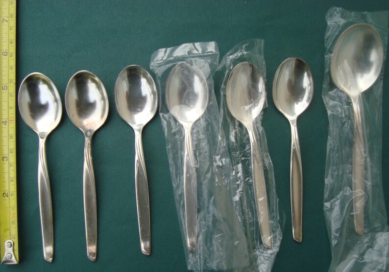 BSF6 Silverplate 6 Teaspoons & 1 6 1/16 Spoon Bremer Silberschmied Germany Flatware image 1