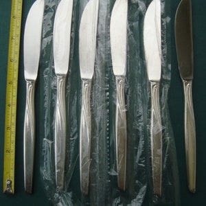 6 couteaux de table plaqués argent BSF6 8 3/4 Bremer Silberschmied Allemagne Couverts image 1