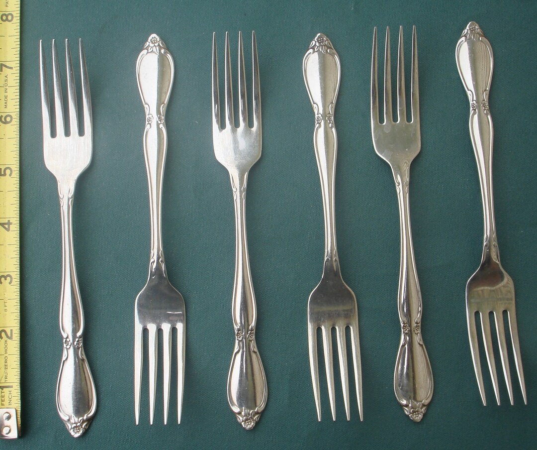 CHATELAINE 6 Dinner Forks 7 1/4 Oneida Community Betty Etsy