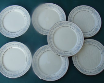 Lenox REVERIE 7 Bread Plates Platinum Trim USA 6 1/2"