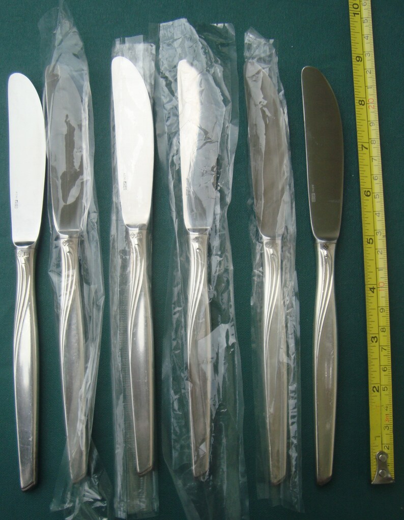 BSF6 Silverplate 6 Dinner Knives 8 3/4 Bremer Silberschmied Germany Flatware image 2