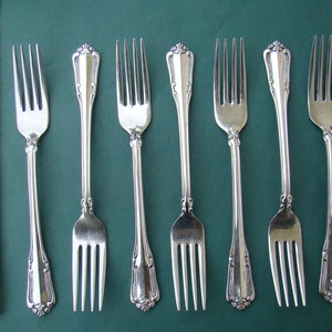 RIVIERA RIF13 Stainless Japan 7 Dinner Forks Vintage Flatware 7 3/8&quot;