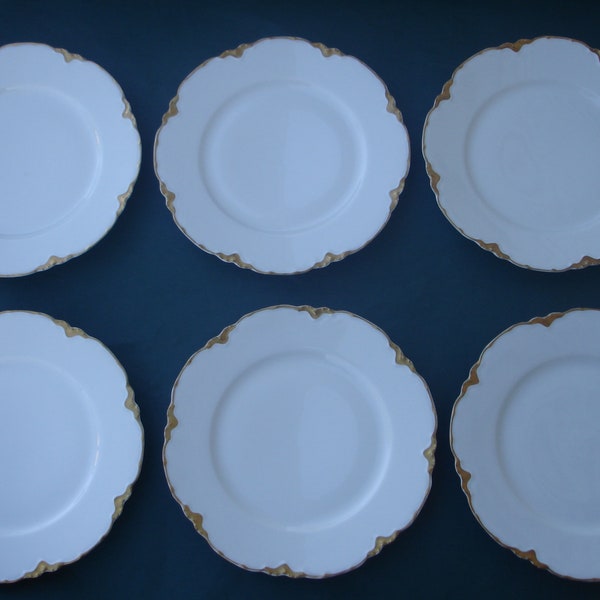 Haviland Chippendale China Haviland Ranson White Salad Plates