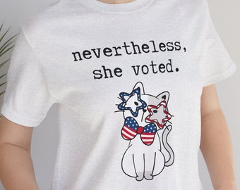 Cute Cat T-Shirt | Election Day Shirt | Feminist Voting Tee | Girl Power Election Shirt | Women's Empowerment