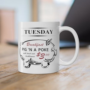 Pig 'N A Poke Mug | Tuesday Mug | Supernatural Gift | Funny Coffee Mug | SPN Fandom Mug | Reusable Cup