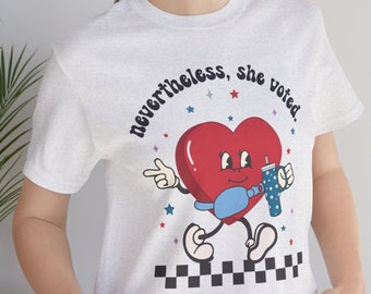 Cute Retro Patriotic T-Shirt | Election Day Shirt | Feminist Voting Tee | Girl Power Election Shirt | Women's Empowerment