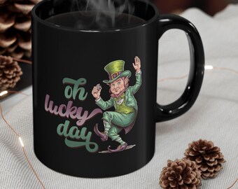 Lucky Charm Mug | Irish Coffee Mug | St. Patricks Day Coffee Cup | Irish Pride Gift | Shamrock Mug | Gambler Gift | Coffee Lover Gift