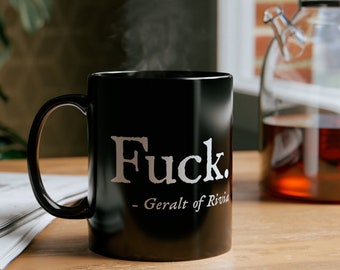 Witcher Gifts | Swear Word Coffee Mug | 11oz Black Coffee Cup