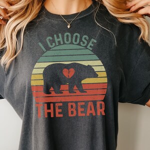 Choose The Bear Tee | Humor Meets Activism | Feminist Fashion | Social Impact & Style | Funny Tshirt | Women&#39;s Safety | Bear vs Man