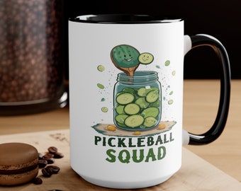 Pickleball Squad Mug | Pickleball Mug for Coffee Lovers | Fun Pickleball Gift | Funny Coffee Cup | Gift for Pickleballer