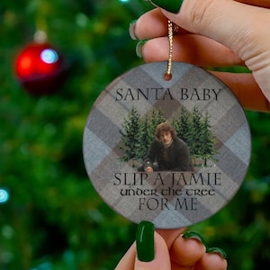 Outlander Christmas Ornament, Holiday Gift, Christmas Gift | Santa Baby, Tartan | Limited Edition