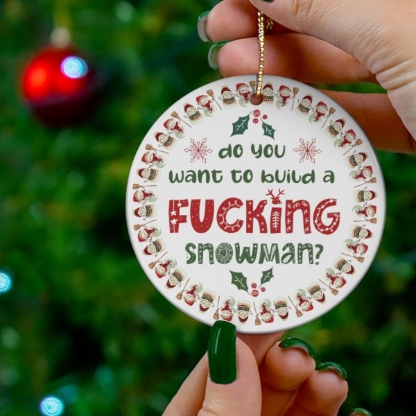 Funny Christmas Ornament | Swear Word Ornament |  Christmas Decor | Adult Humor | Ornament Exchange | White Elephant Gift | Gag Gift | 2022