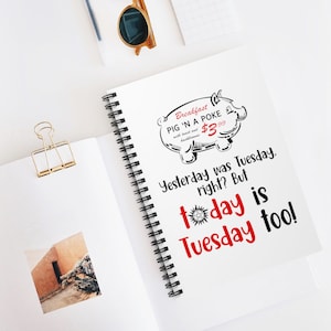 Supernatural Spiral Notebook | Ruled Line Journal | Tuesday Pig &#39;n a Poke
