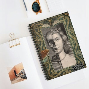 Witchy Notebook | Goth Stationary | Dream Journal | Vintage Ephemera Aesthetic | Gothic Writing Journal | Dark Academia Travel Journal