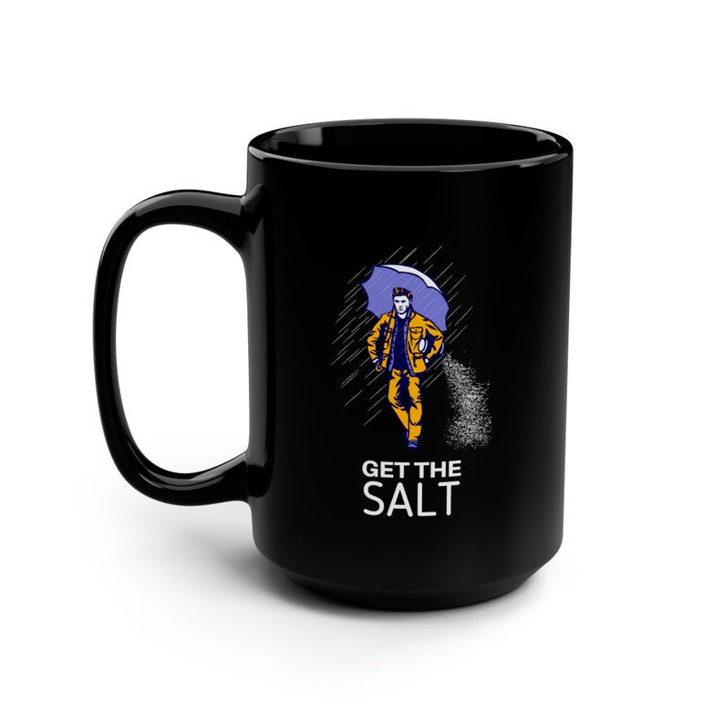 Supernatural Mug Dean Winchester Get The Salt Large 15oz Black Ceramic Cup image 2