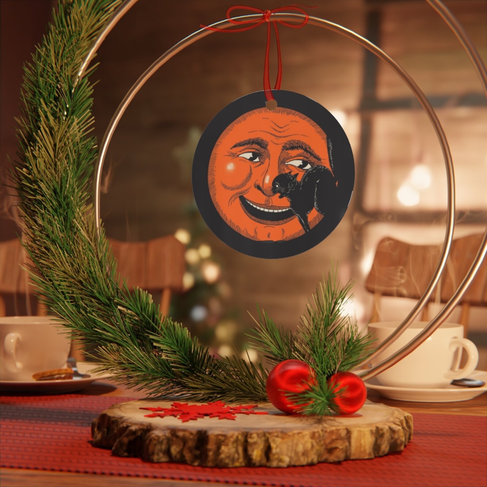 Halloween Ornament Vintage Black Cat Ornament Easy Etsy