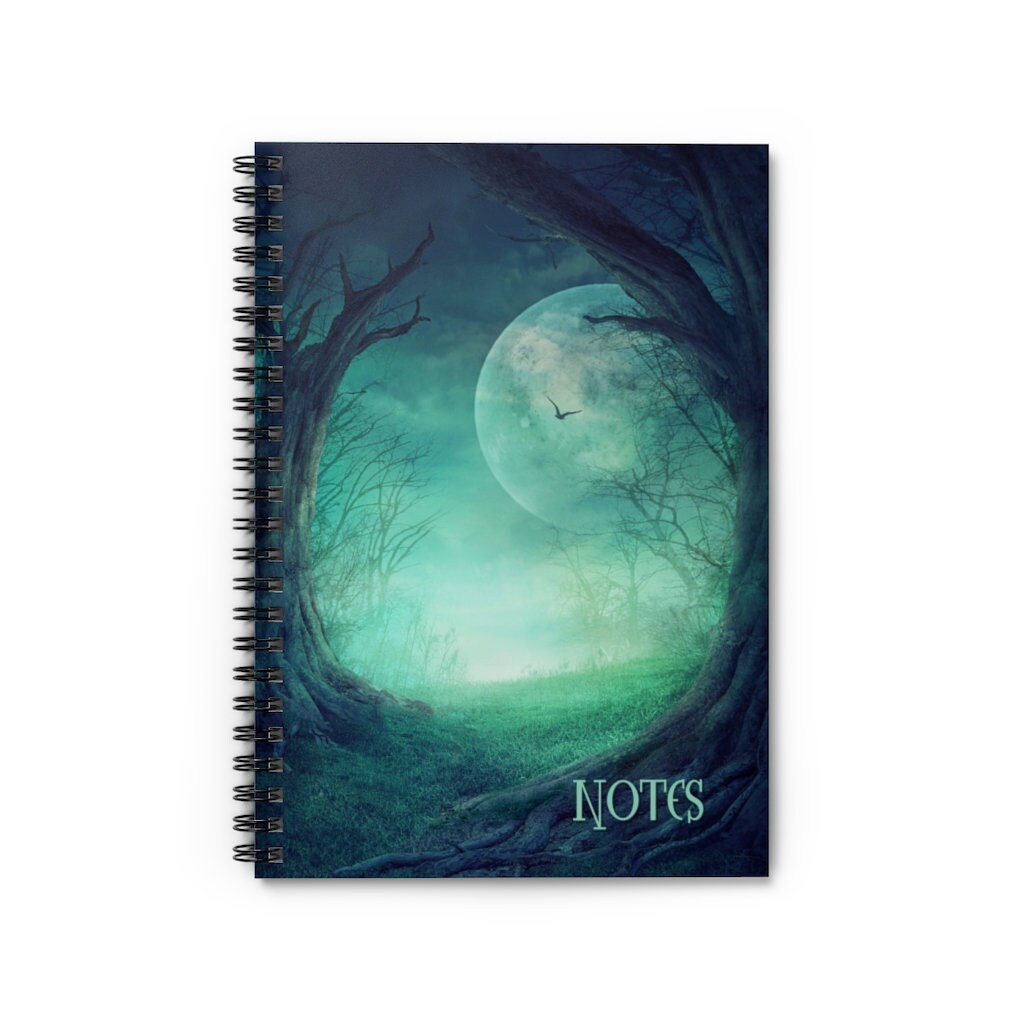 Spiral Notebook Journal | Full Moon Gift | Ruled Line Diary | Spiral ...