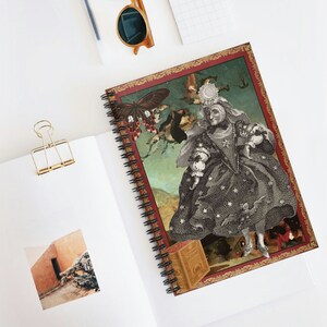 Witchy Notebook | Goth Stationary | Vintage Ephemera Aesthetic | Gothic Writing Journal | Dark Academia Travel Journal | Hieronymus Bosch