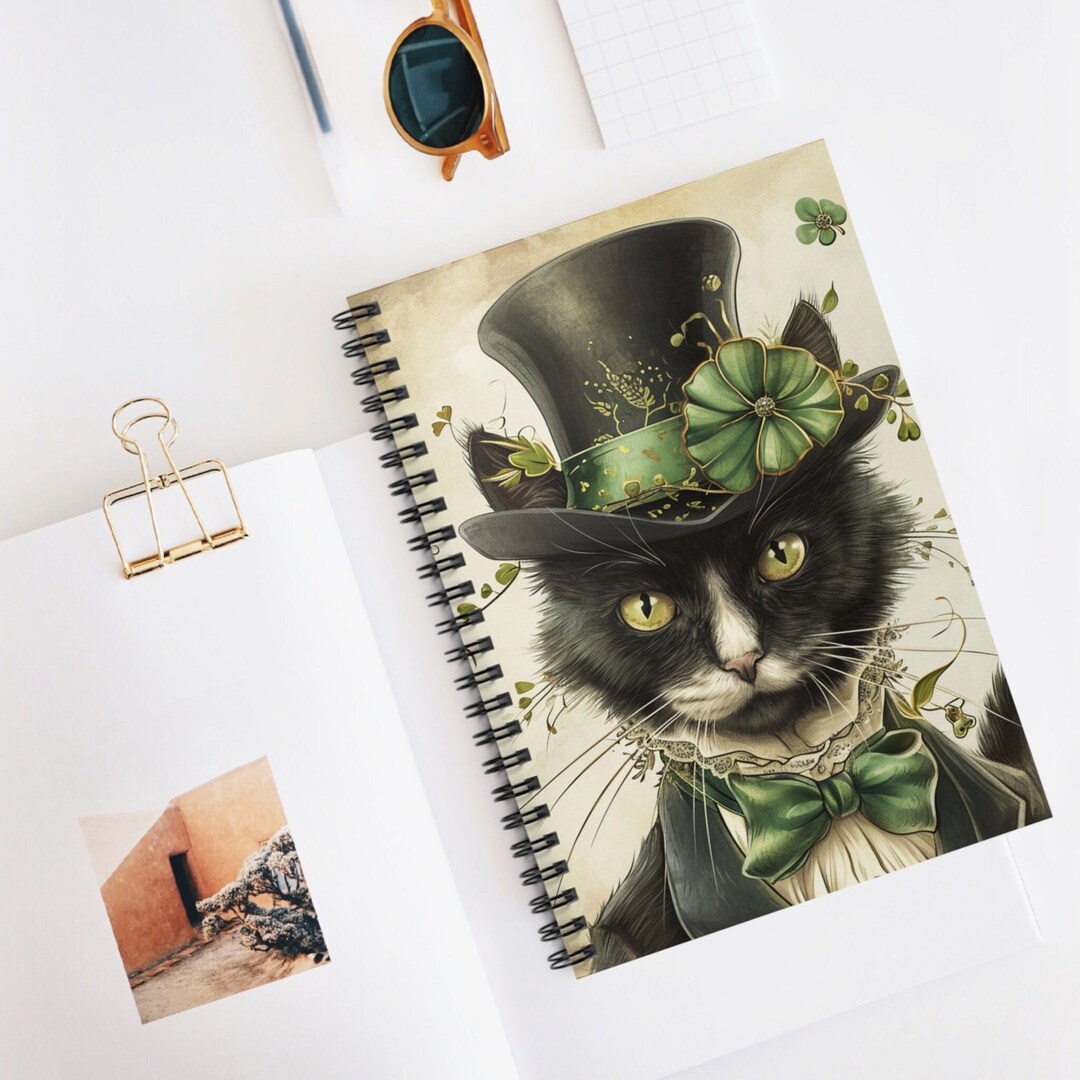 Irish Victorian Cat Notebook | Travelers Notebook | Gratitude Journal ...