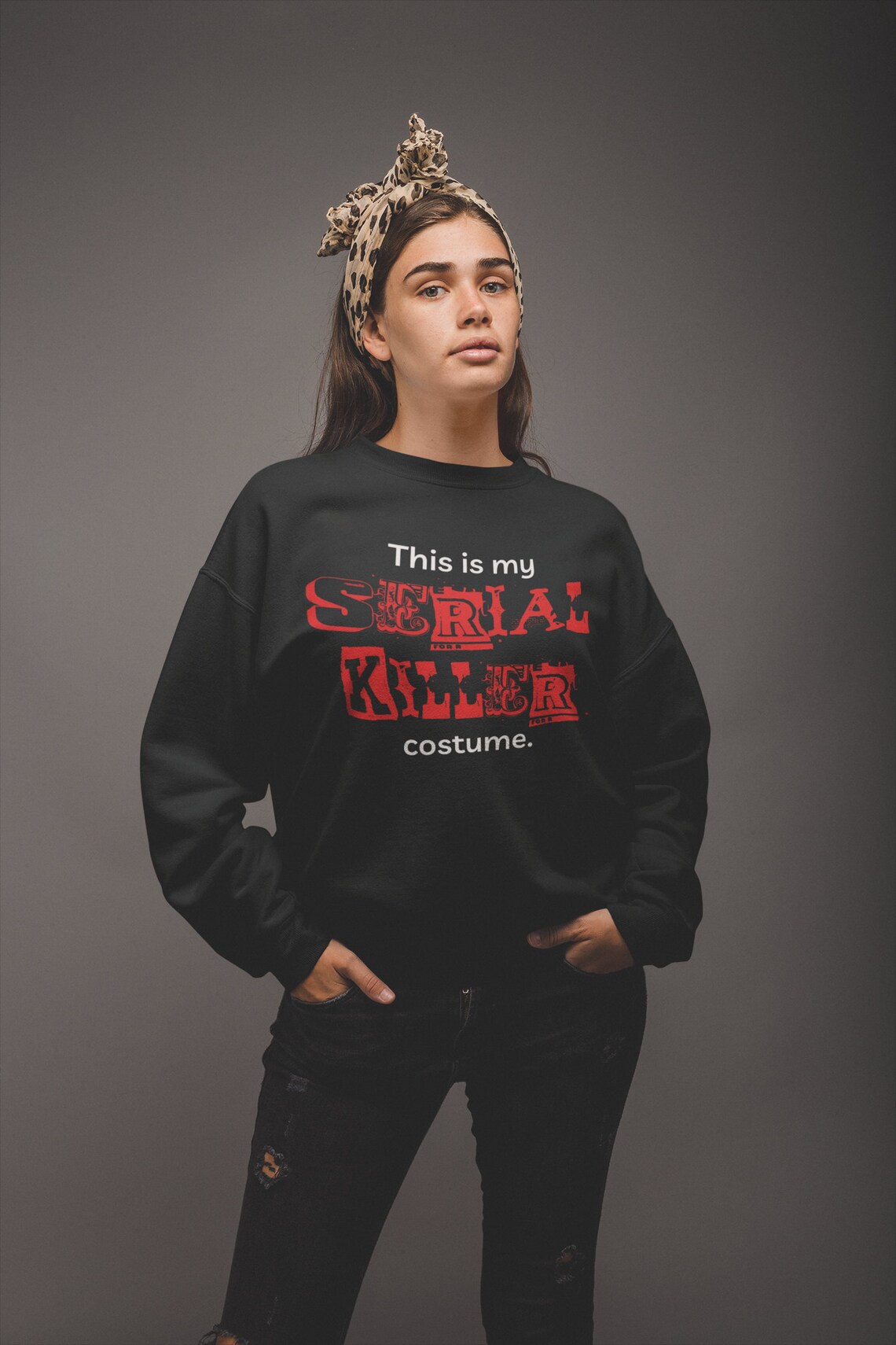 Serial Killer Costume Halloween Sweater Crew Neck Etsy