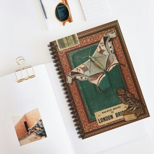 Moth Ephemera Spiral Notebook | Dark Academia Owl Notebook | Goth Stationary | Gothic Dream Journal | Vintage Aesthetic | Writing Grimoire