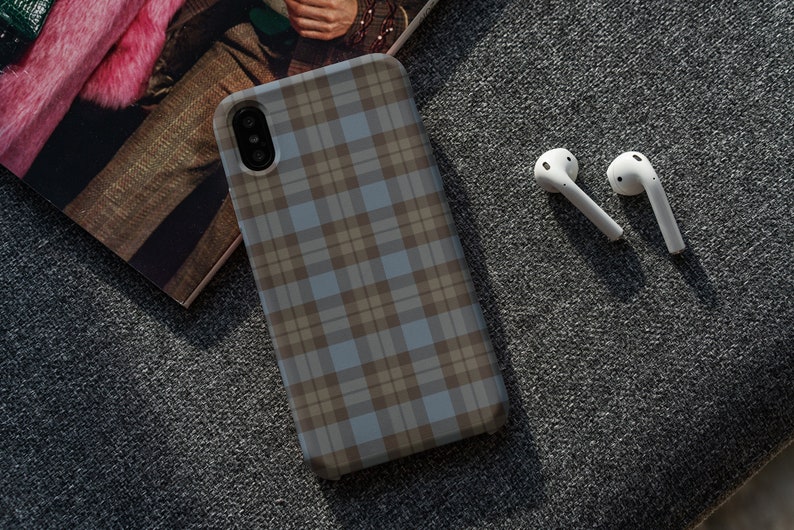 Outlander Phone Case Outlander Gift Fraser Tartan Print Tough Case for Smart Phone Bookish Gift Book Worm Gifts Romance Book Lover image 3