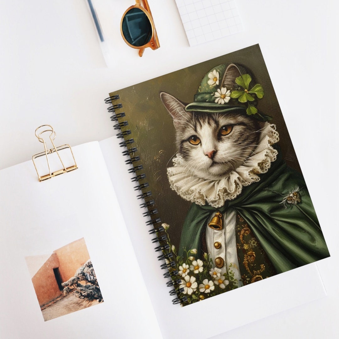 Irish Victorian Cat Notebook | Travelers Notebook | Gratitude Journal ...