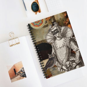 Witchy Notebook | Goth Stationary | Vintage Ephemera Aesthetic | Gothic Writing Journal | Dark Academia Travel Journal | Hieronymus Bosch