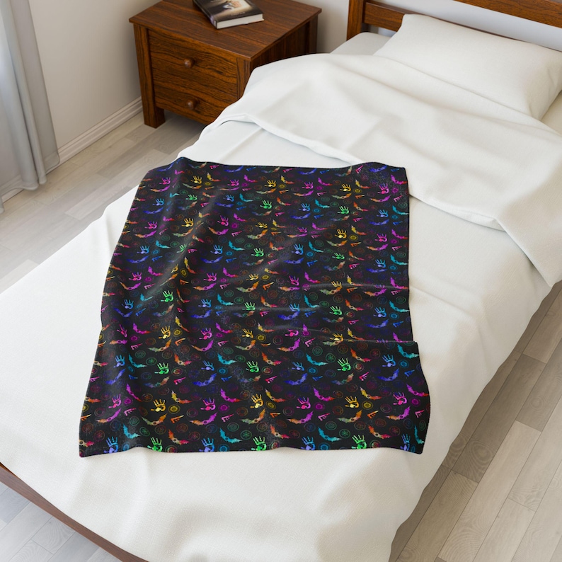 Supernatural Gift | Velveteen Plush Blanket | Cozy Velveteen Throw | Snuggly Couch Blanket | Fandom Home Decor | Gift for Supernatural Lover image 3